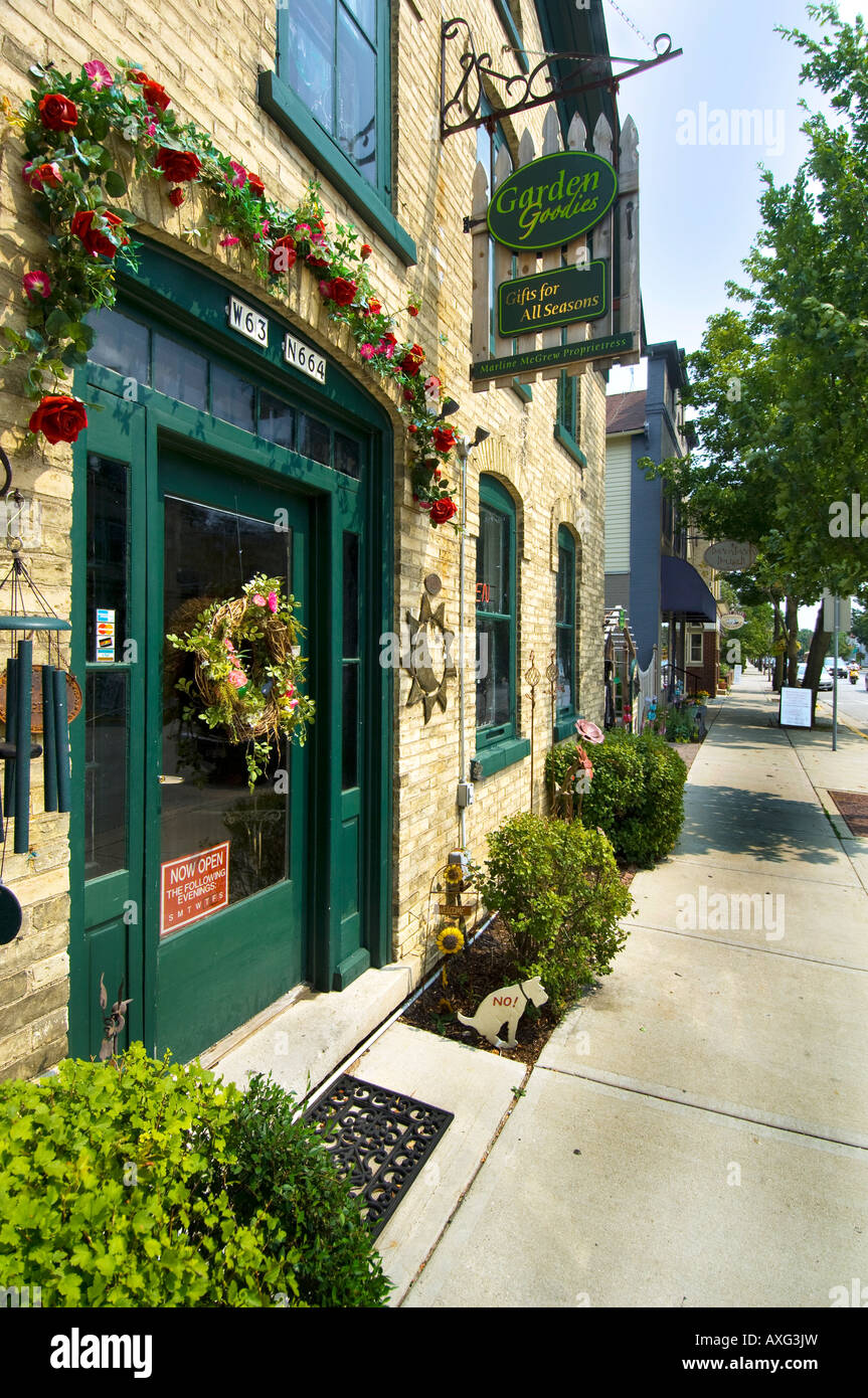 Garten-Goodies ein Fachgeschäft auf historischen Washington Avenue in der Innenstadt von Cedarburg Wisconsin Stockfoto