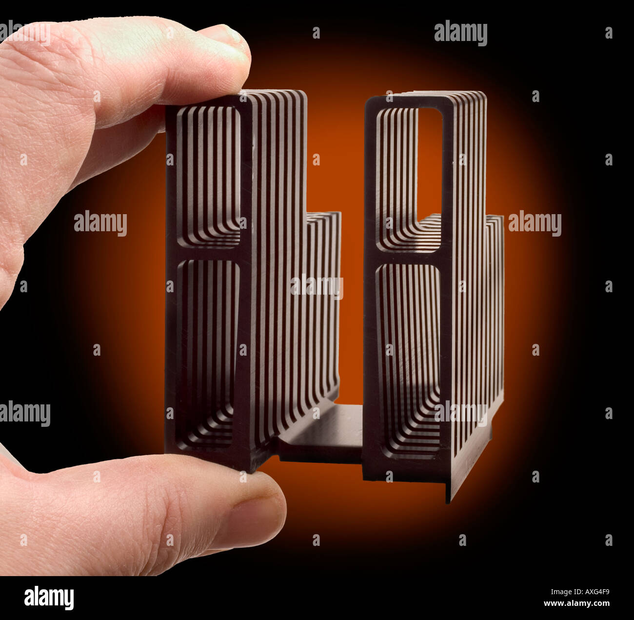 Computer CPU-Kühlkörper Stockfoto