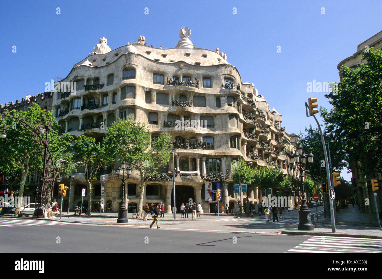 Die Casa Mila in Barcelona. Spanien Stockfoto