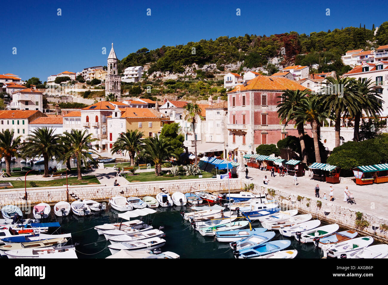 Stadt Hvar, Hvar, Kroatien Stockfoto