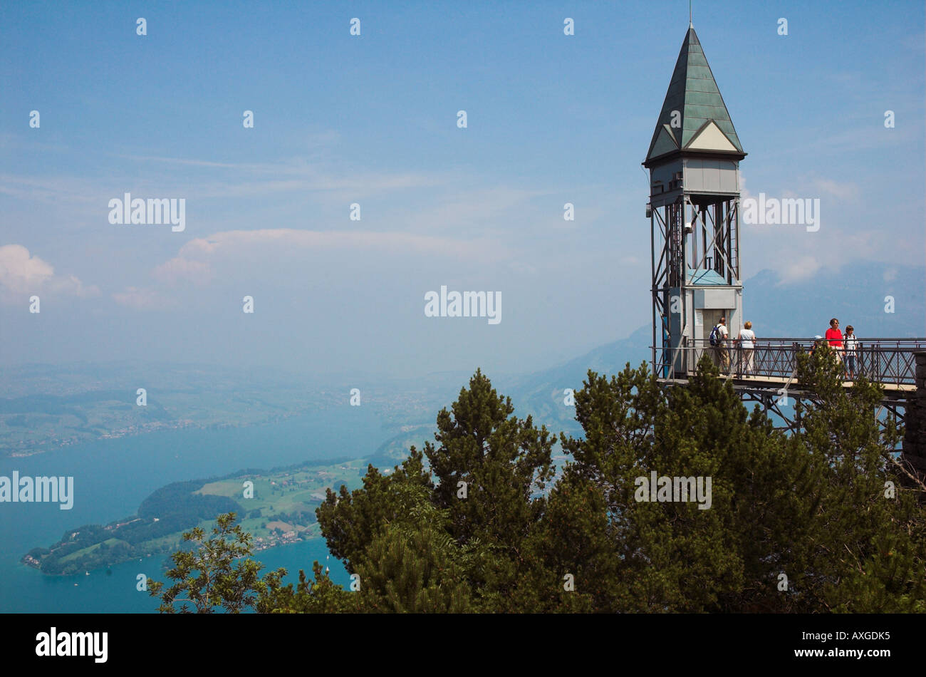 Hammetschwand Lift Burgenstock auf dem Vierwaldstättersee, Schweiz. Stockfoto