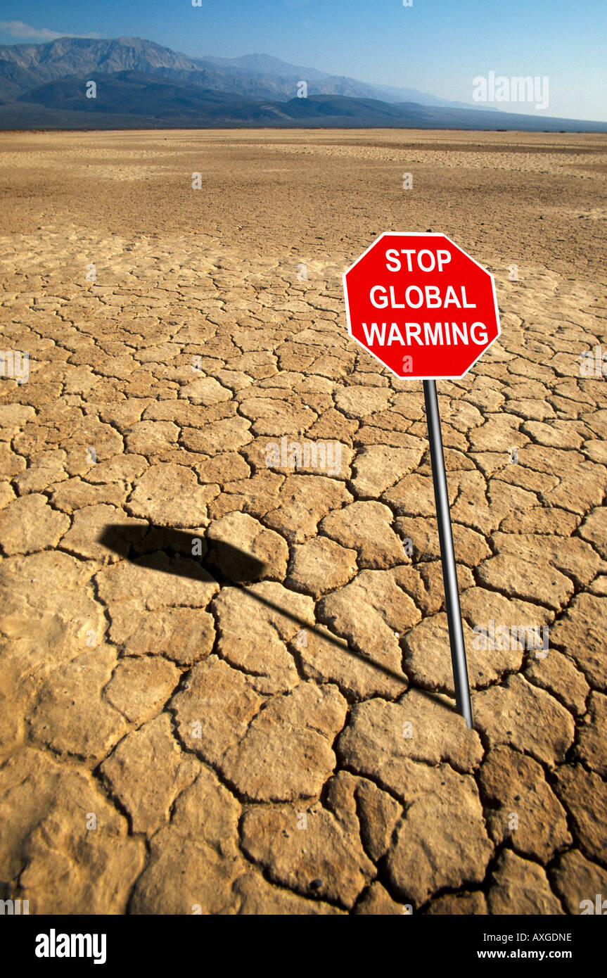 Globale Erwärmung zu stoppen. Stockfoto