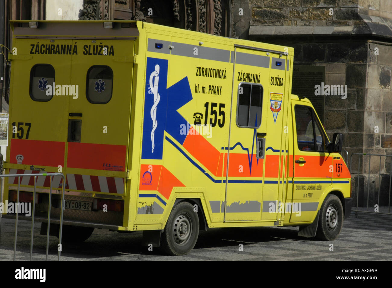 Prag, Krankenwagen Stockfoto