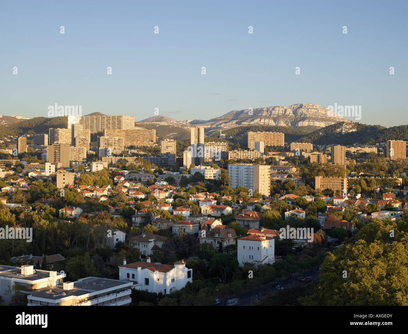 Überblick über Landschaft, Frankreich Stockfoto