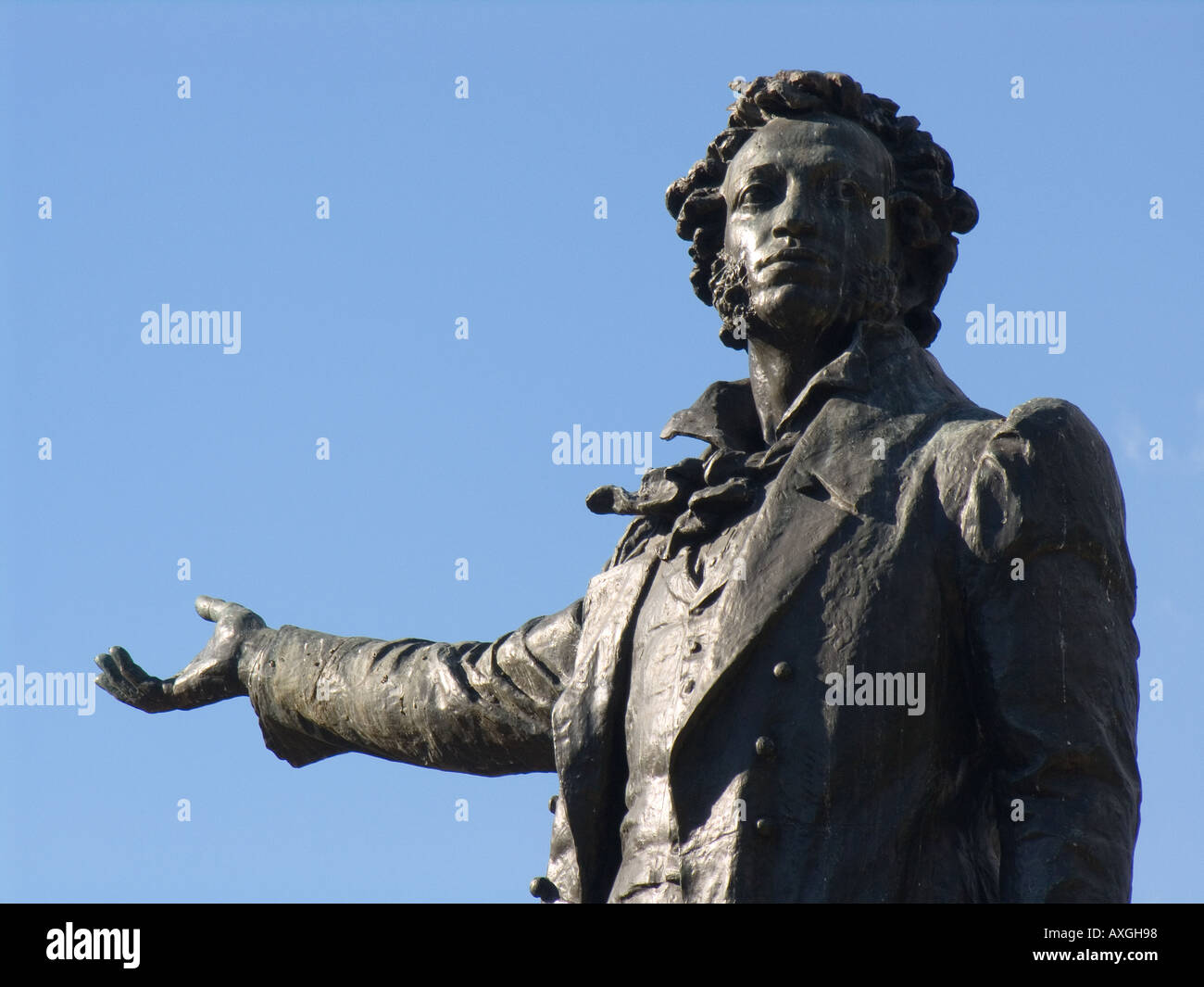 Aleksandr Pushkin-Denkmal in St. Petersburg, Russland. Stockfoto
