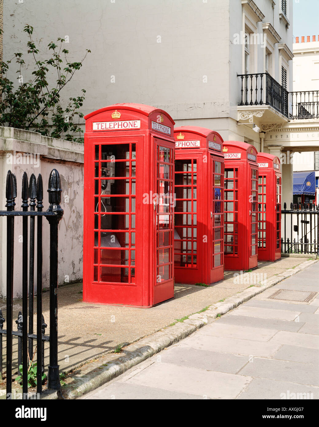 Rotes Telefon Boxen London England GB Stockfoto