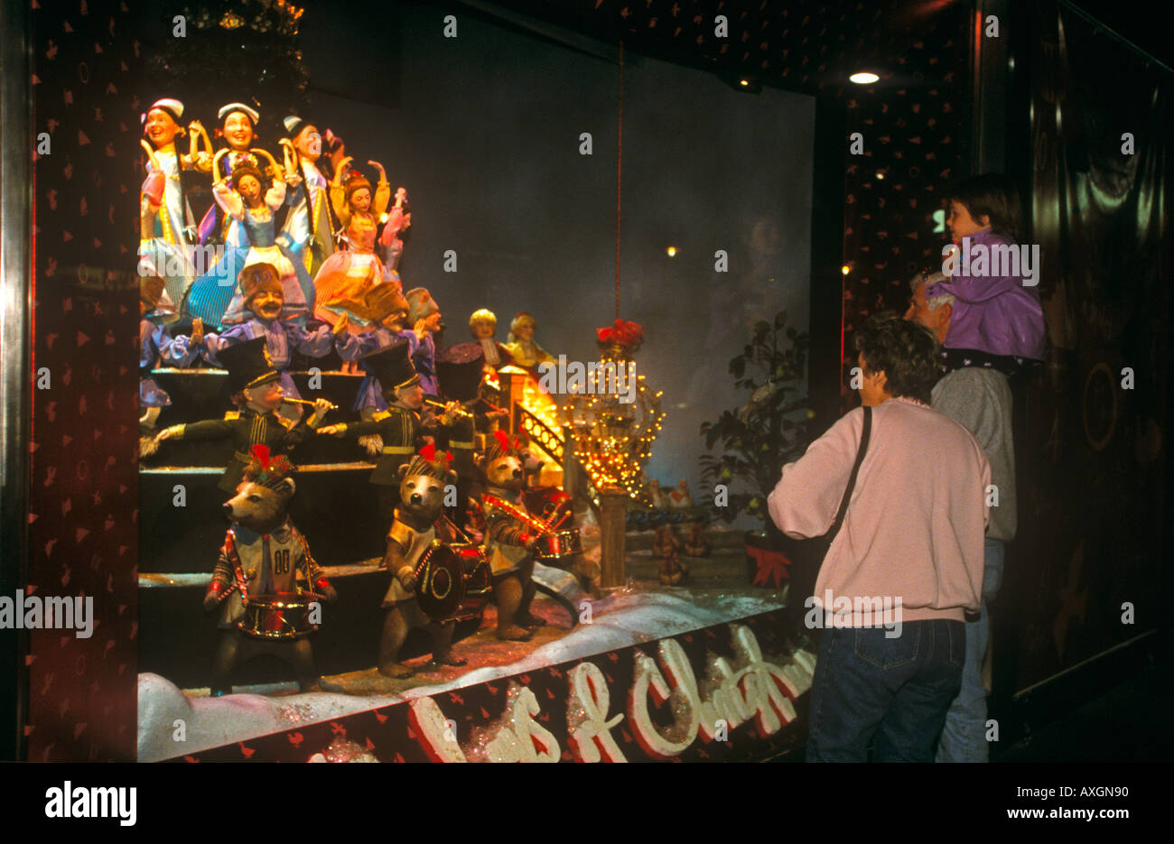 Weihnachts-Fenster anzeigen Melbourne Victoria Australien vertikale Stockfoto