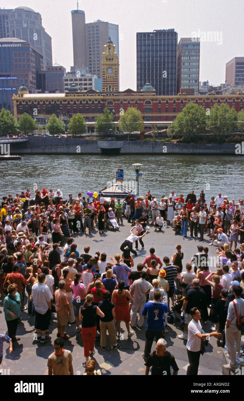 Open-Air-Tanz-Workshop, Melbourne, Australien Stockfoto