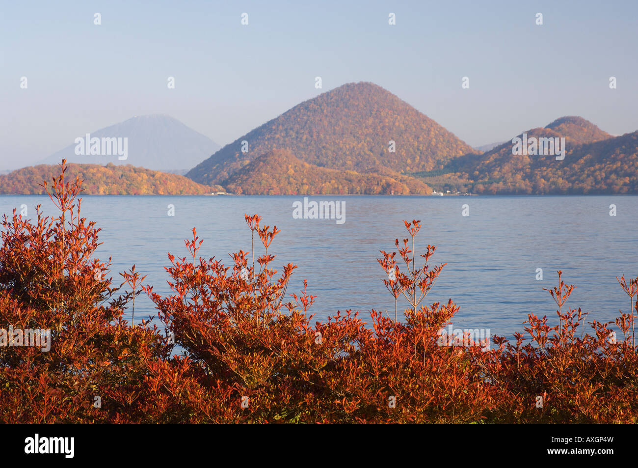 Toya-Ko Lake Shikotsu-Toya-Nationalpark, Hokkaido, Japan Stockfoto