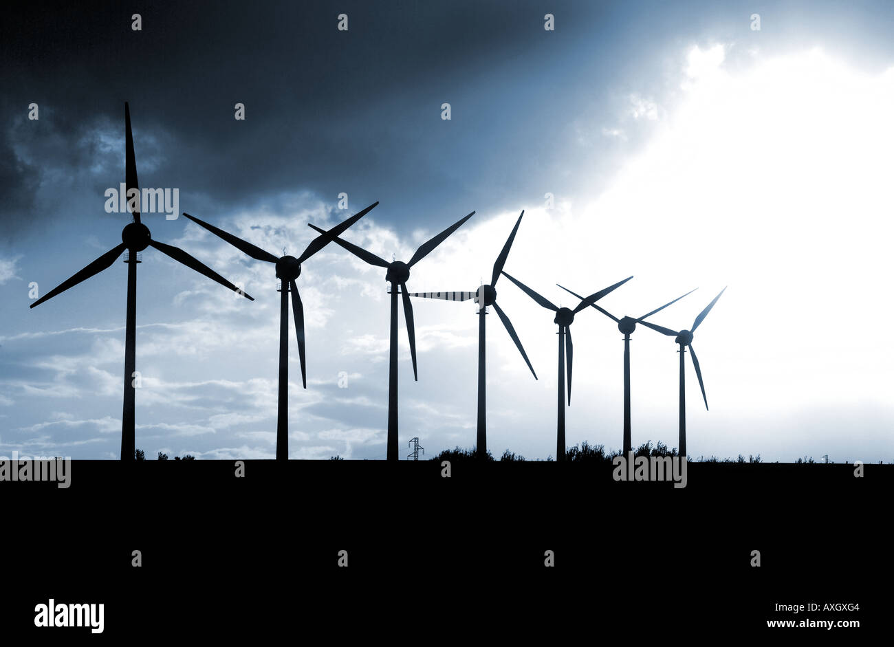 Windmühlen auf den Kanarischen Inseln Windräder Bzw Windkraftanlagen Auf teneriffa Stockfoto