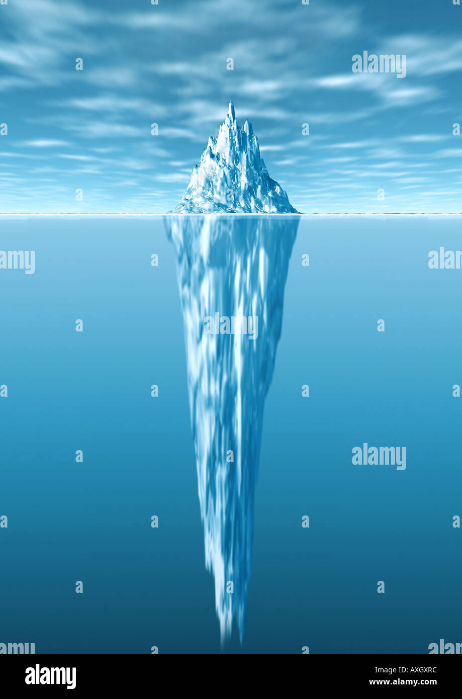 Eisberg Growler Schwimmender Eisberg Stockfoto