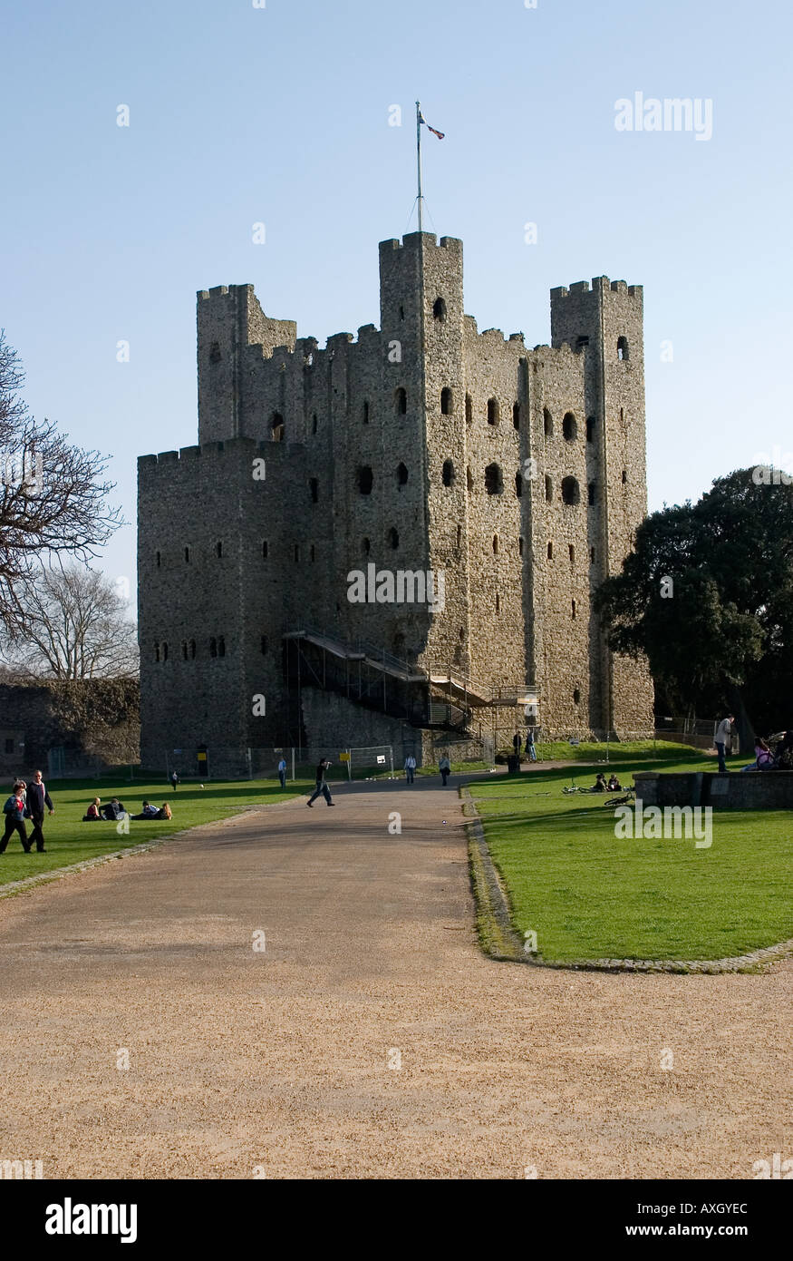 Rochester Castlel in Kent Stockfoto