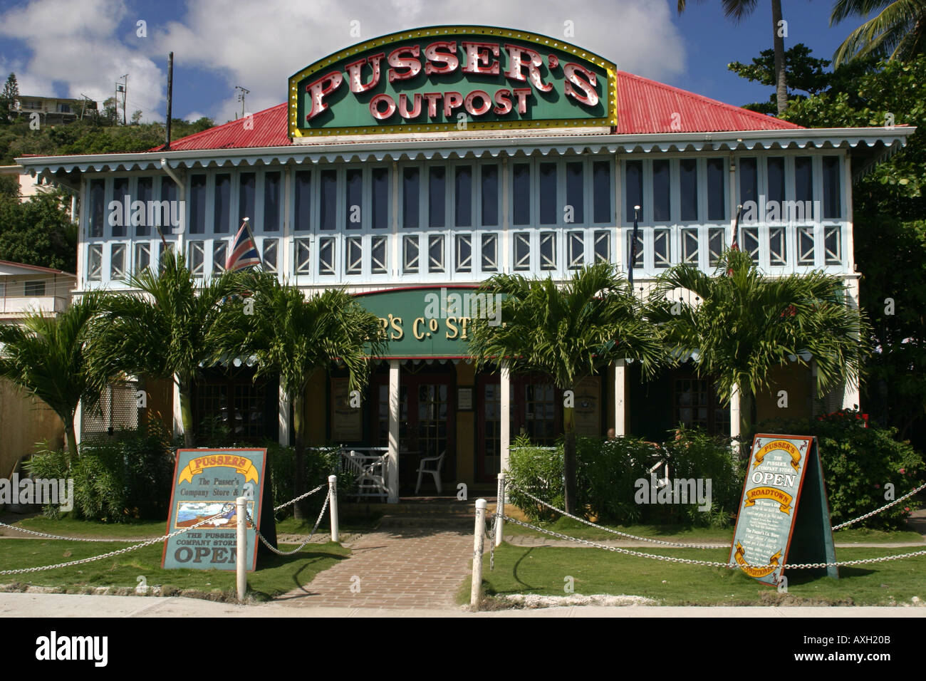 British Virgin Islands Tortola Roadtown Pusser s Outpost Stockfoto