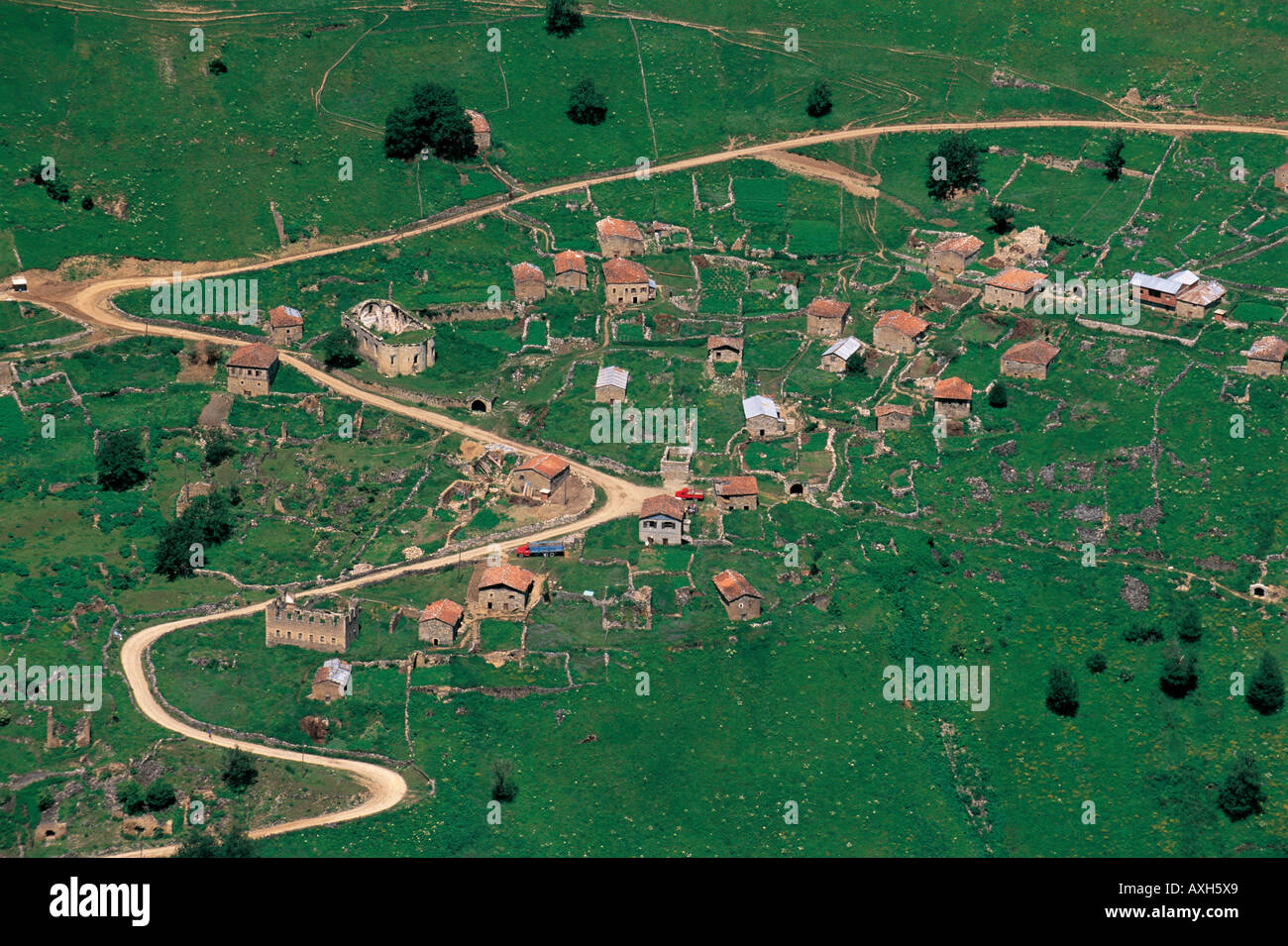 Historische griechische Santa Ruinen in Dumanli Dorf Zigana Bergen Trabzon Türkei Stockfoto