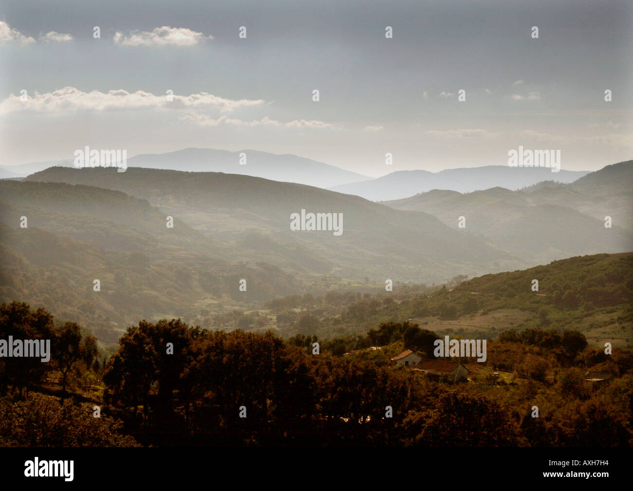 Landschaft mit Blick auf nördlichen Tunesien. Stockfoto