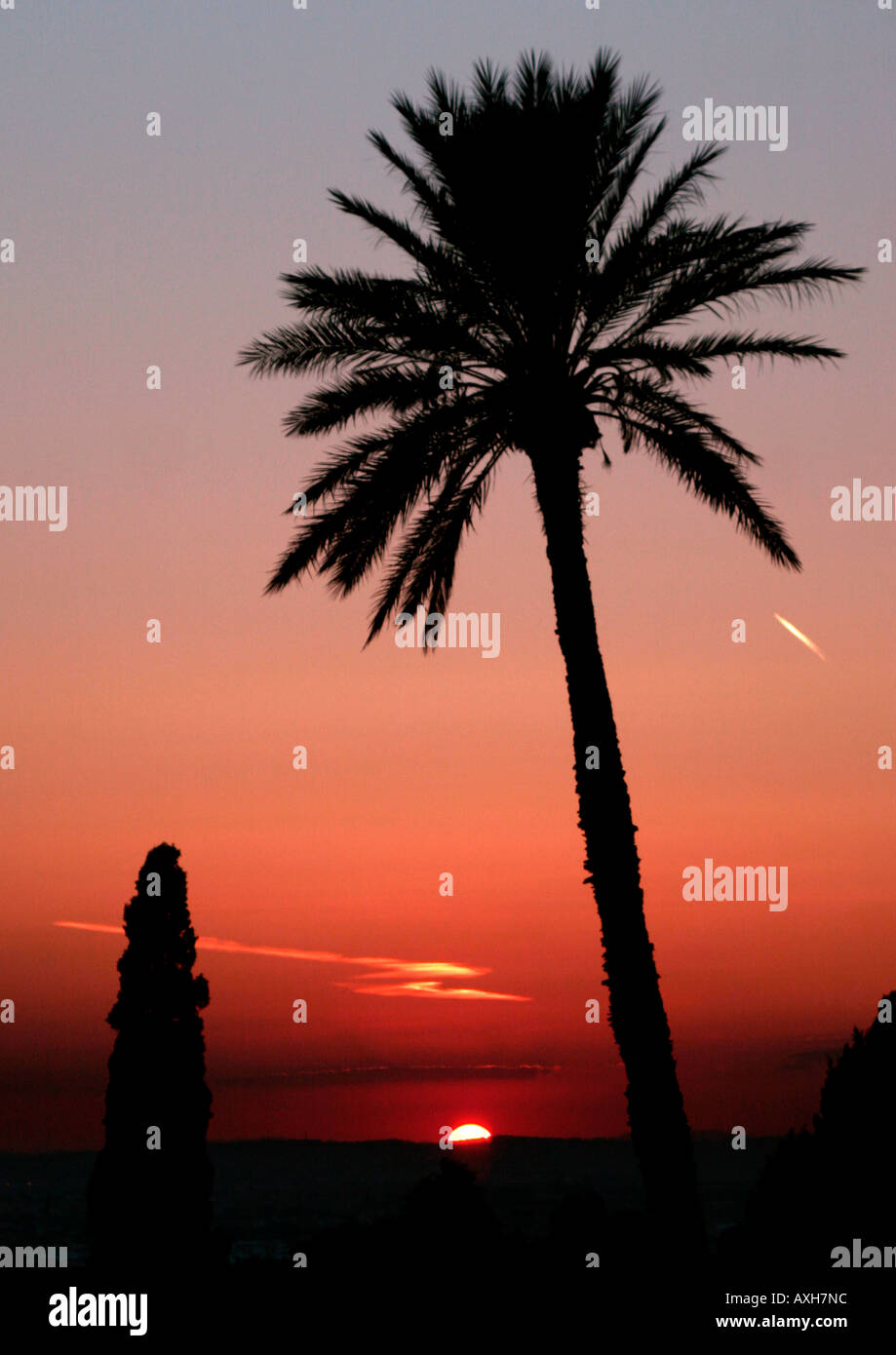 Sonnenuntergang über Sidi Bou sagte, Tunesien. Stockfoto