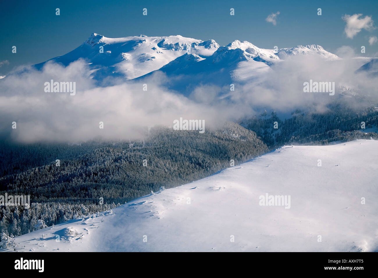 Aladag ist der höchste Berg in Köroğlu Bergkette, Bolu, Türkei. Stockfoto