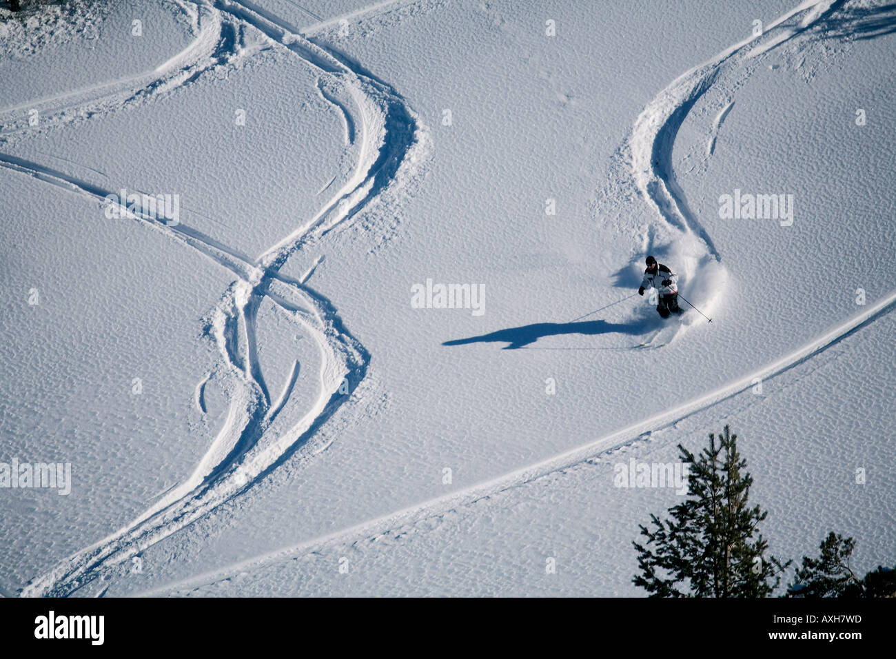 Skifahren in Kartalkaya Aladag Bolu Türkei. Stockfoto