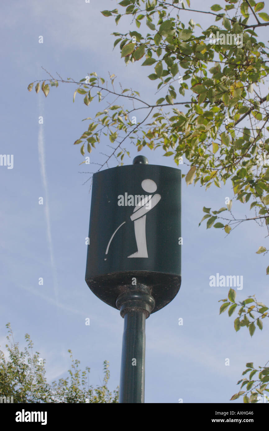 Zeichen für Straße Urinal in Amsterdam Stockfoto