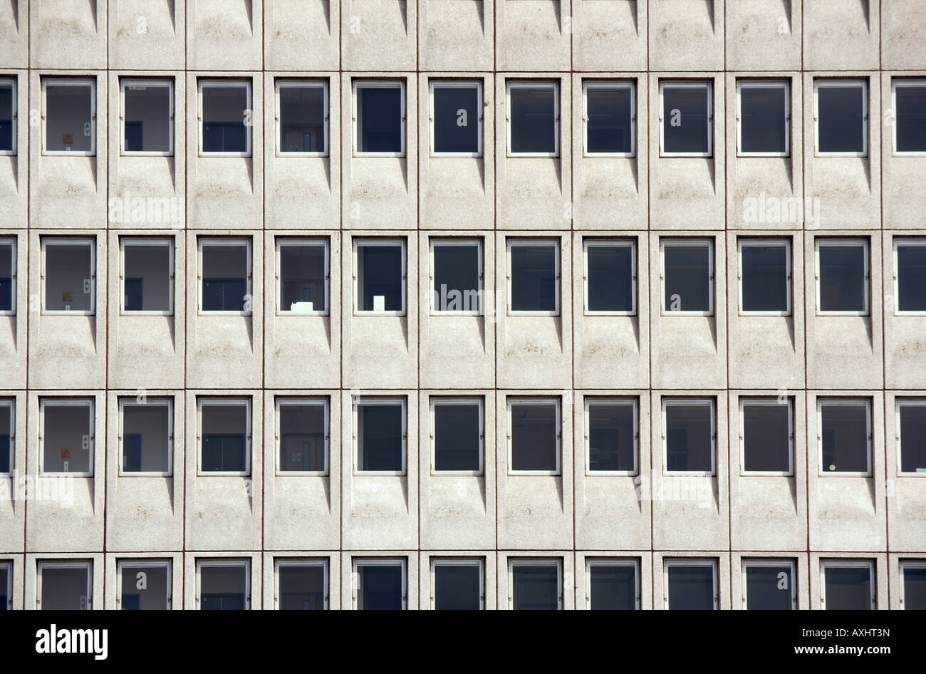 Detailansicht des Königreichs Haus ein 60er Jahre Bürogebäude Stockfoto