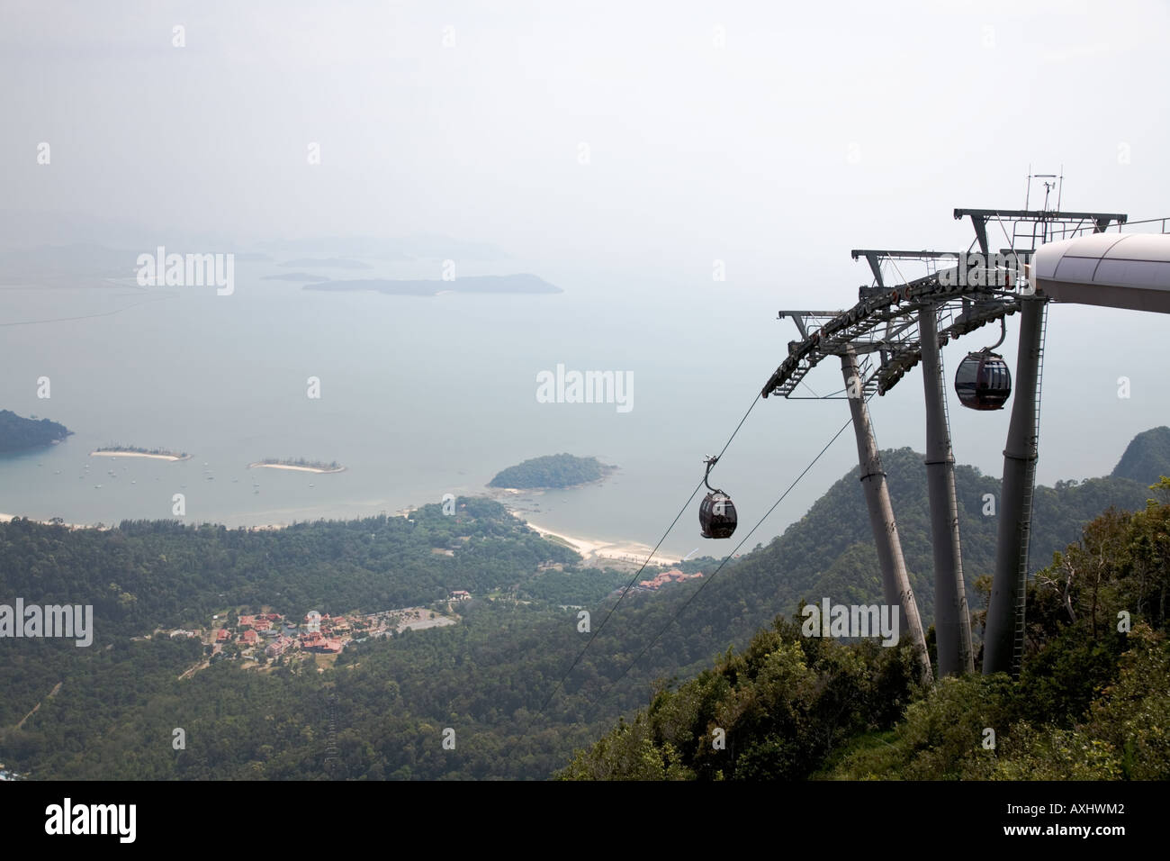 Langkawi Cable Car, Pantai Kok, der Insel Langkawi. Malaysien Stockfoto