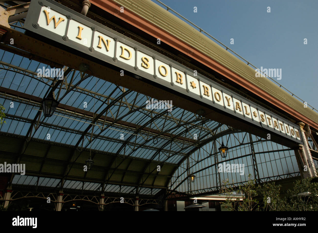 Die alte Royal Windsor Station nun ein Einkaufszentrum Windsor England Stockfoto