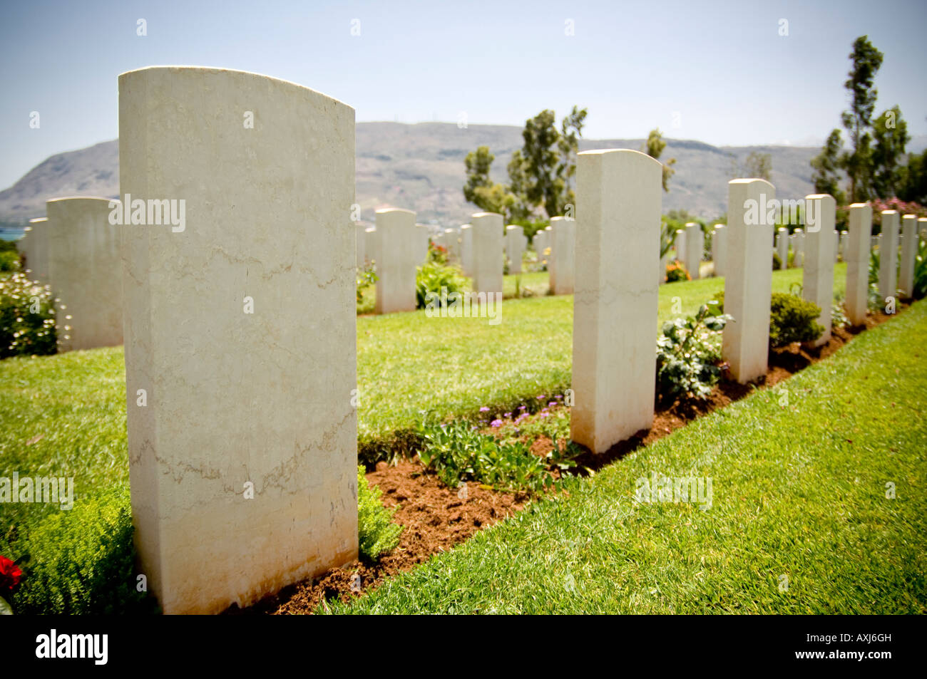 Alliierten Friedhof Suda Bay, Kreta, Griechenland. Stockfoto