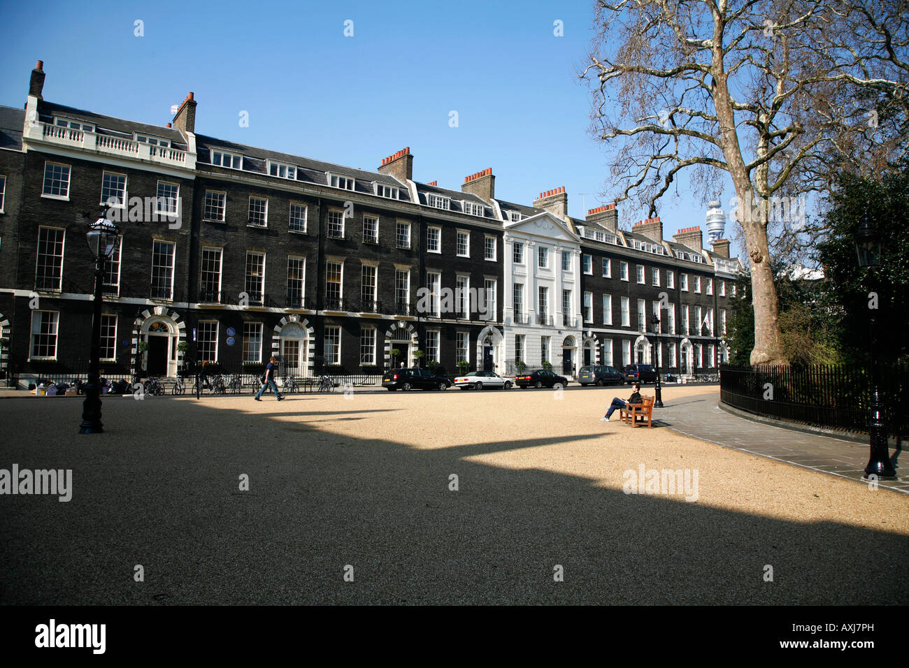 Bedford Square in Bloomsbury, London Stockfoto