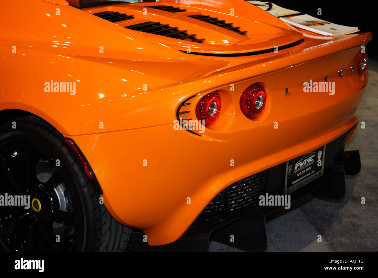 Lotus Elise Chrome Orange Chicago Auto Show 2008 Stockfoto