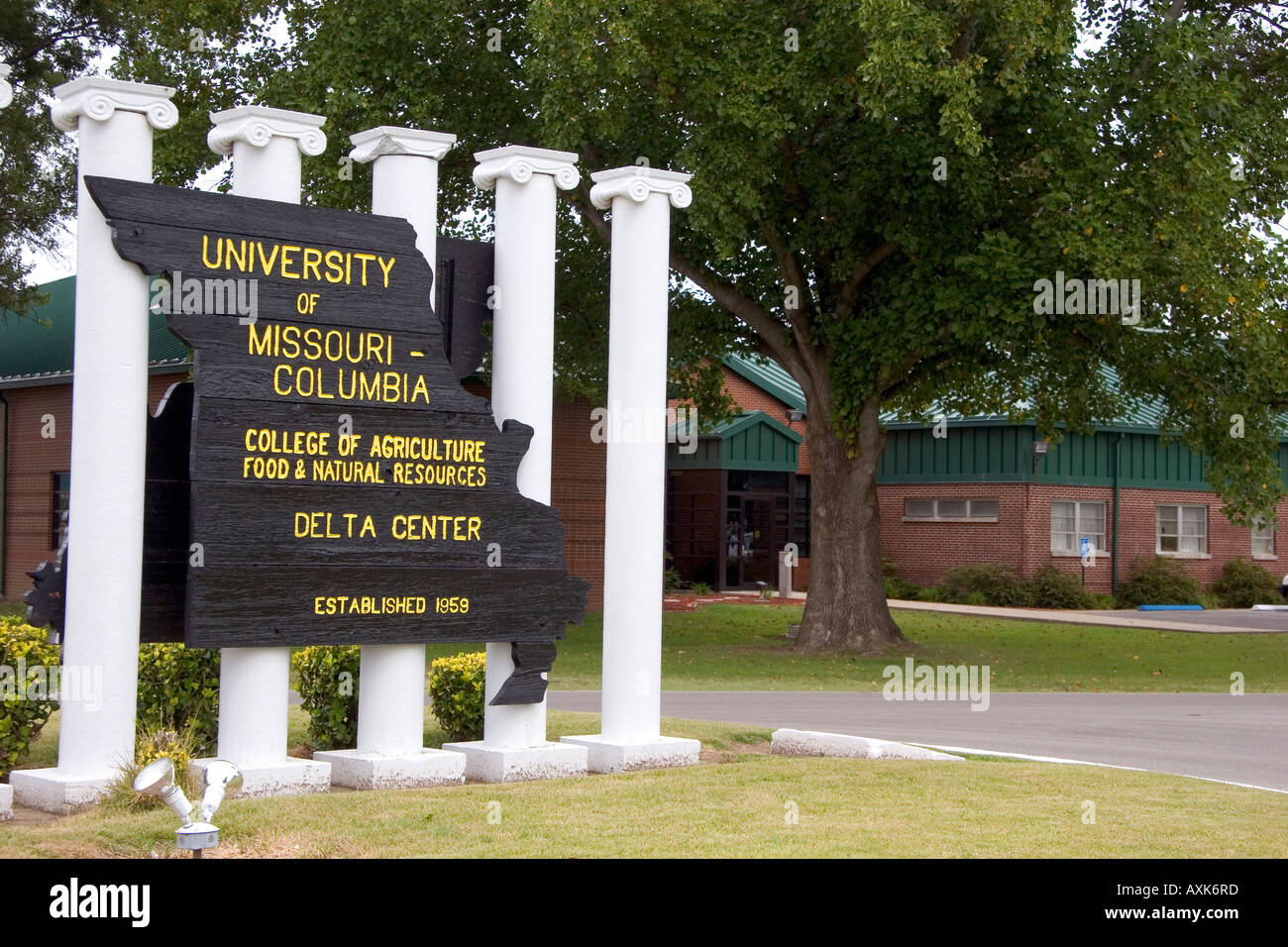 University of Missouri-Columbia-Delta-Forschungszentrum Stockfoto