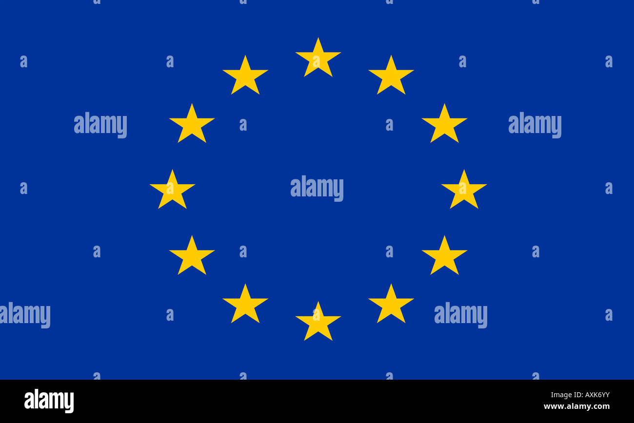 Flagge der Europäischen union Stockfoto