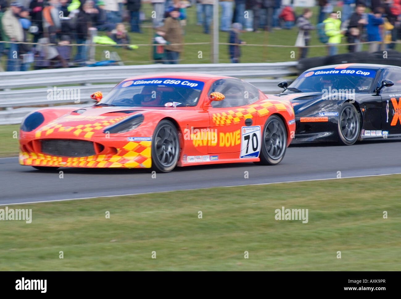 Ginetta G50 Sportwagen Racing Ginetta G50 Cup am Oulton Park Autorennen Schaltung Cheshire England Großbritannien Stockfoto