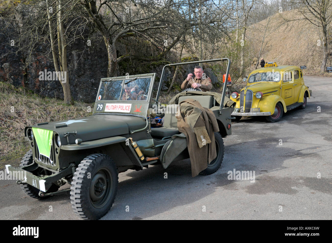 Crich vierziger Wochenende Peak District Nationalpark Derbyshire England UK Stockfoto