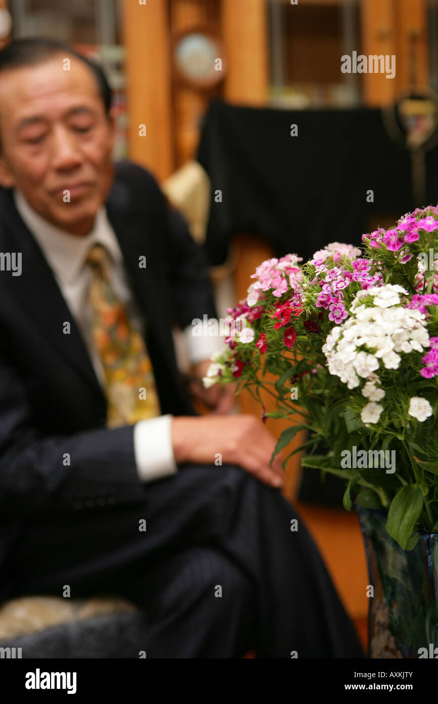 die chinesische Prinzessin Vater Hong Ye Zhou 83 Jahre alt Stockfoto