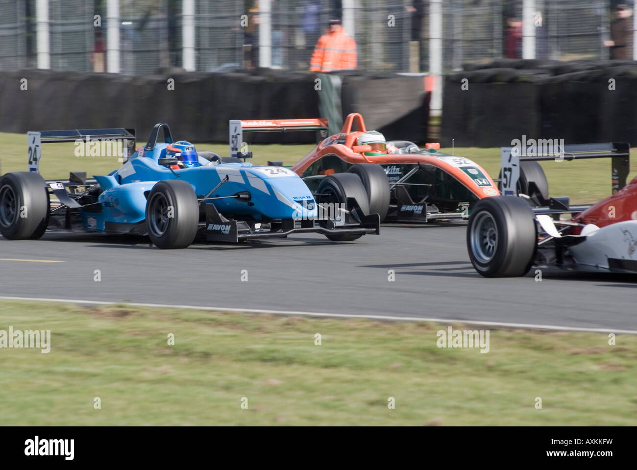 Dallara F3 britische internationale Serie Rennwagen bei Oulton Park Motor Race Circuit Cheshire England UK Stockfoto