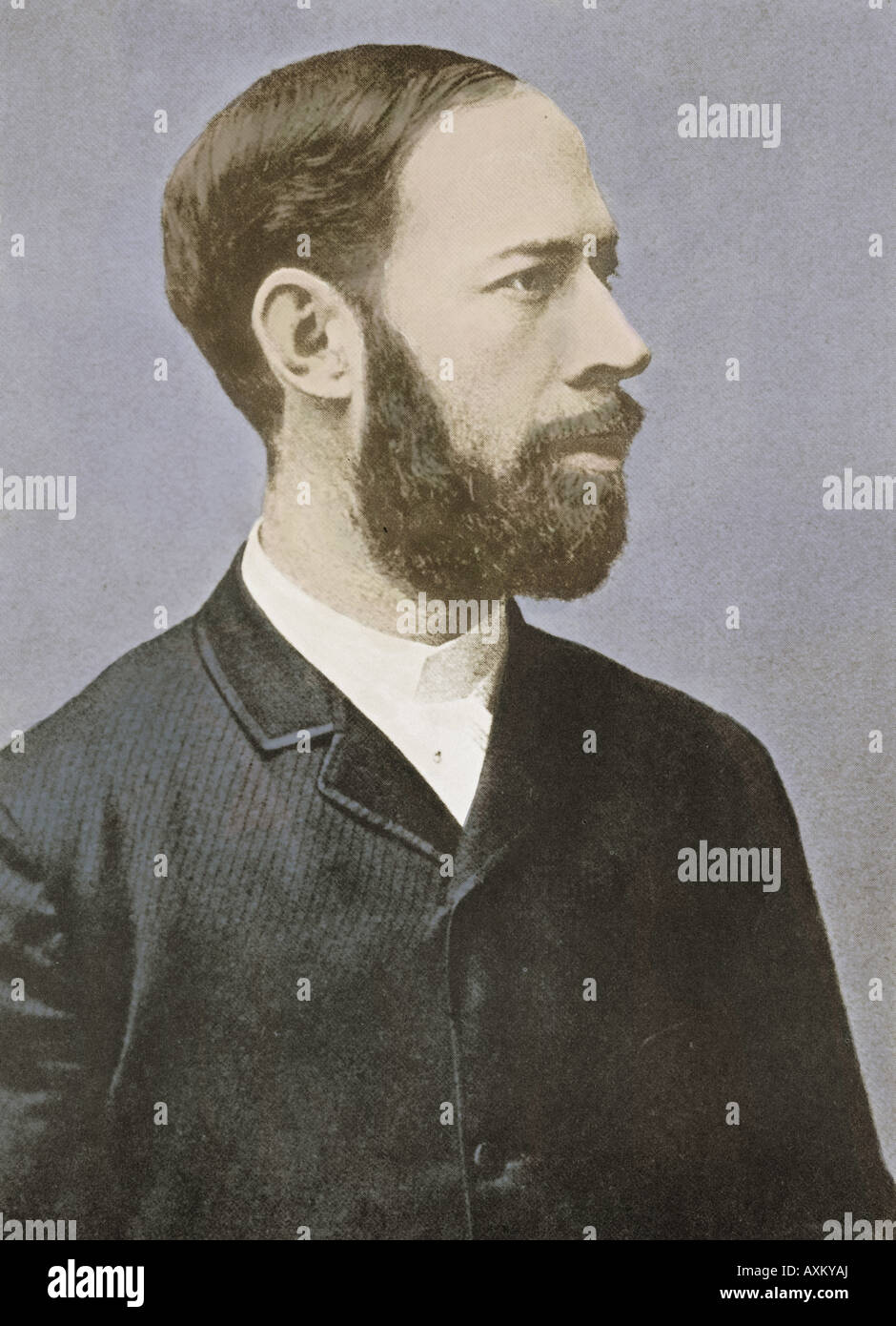 Porträt von Heinrich Rudolf Hertz (1857-1894), deutscher Physiker und Entdecker der Radiowellen. Stockfoto