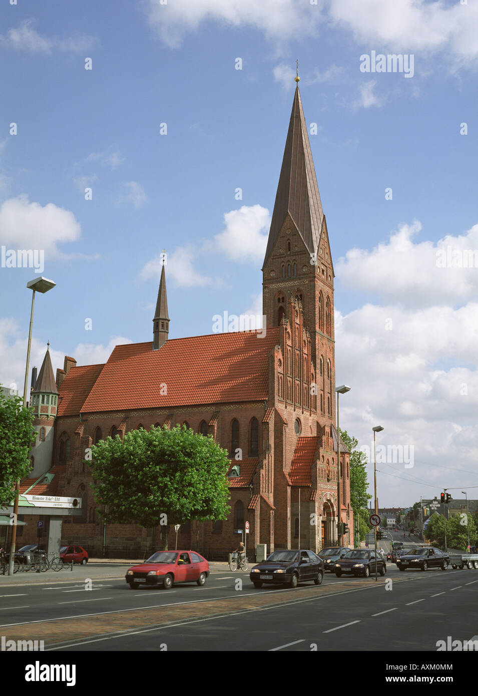 Dänemark. Odense. Skt. Albani Kirke Ansicht Stockfoto