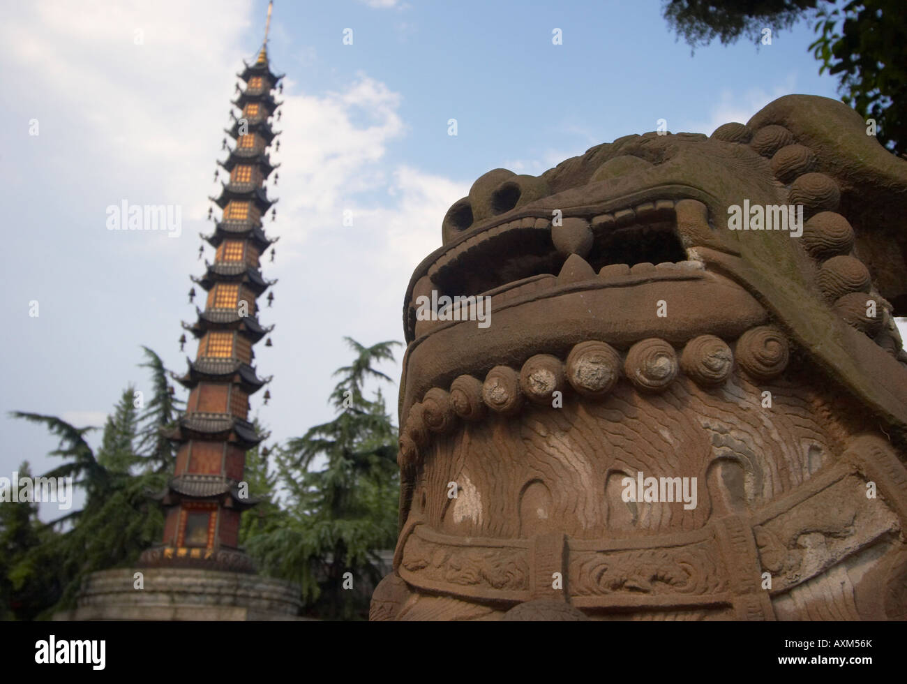 Pagode am Wenshu Yuan, Chengdu, China Stockfoto