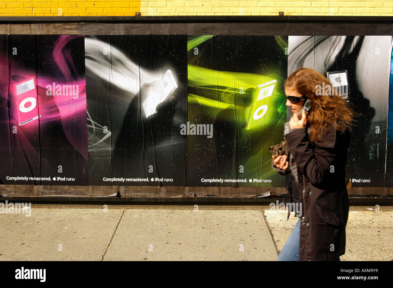 Werbung für Apple Computer s weithin beliebten Ipods in Manhattan s Greenwich Village Stockfoto