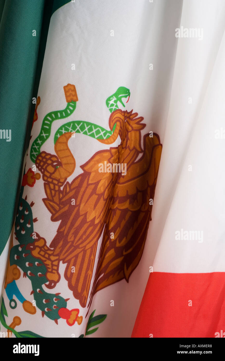 Nahaufnahme der Flagge Mexikos Stockfoto