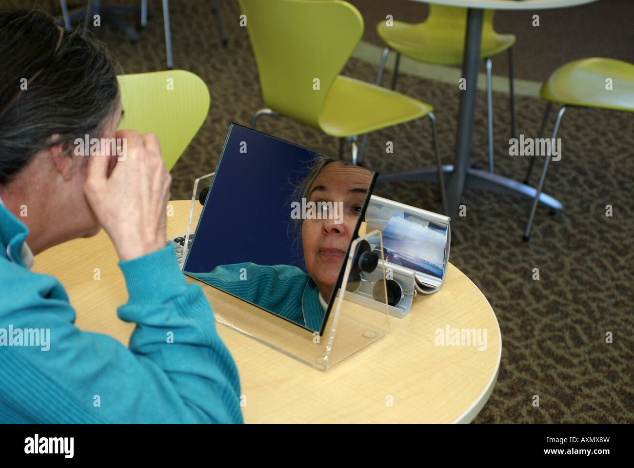 Reflexion in einem Spiegel Stockfoto