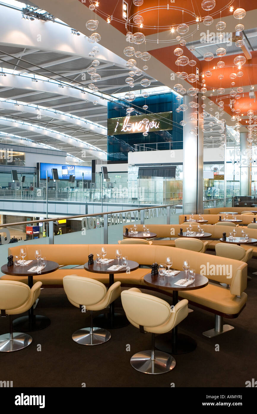 Gordon Ramsay "Flugzeug" Imbiss am Heathrow Terminal 5 Stockfoto