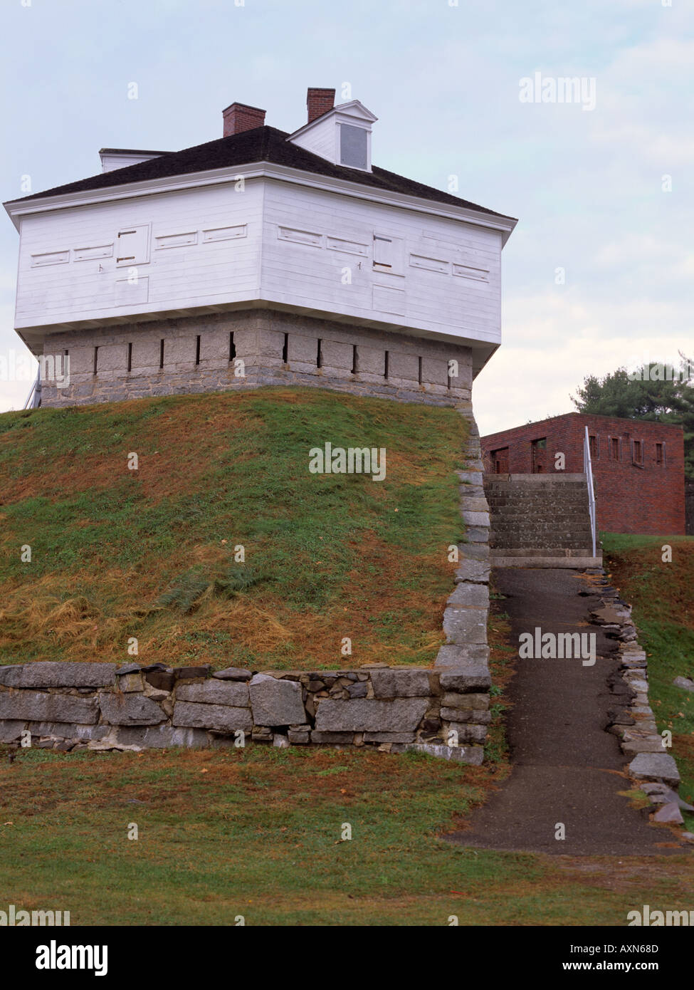 Fort McClary in Kittery, Maine. Benannt nach Major Andrew McClary, einem amerikanischen Offizier in der Schlacht von Bunker Hill 1775 getötet. Stockfoto