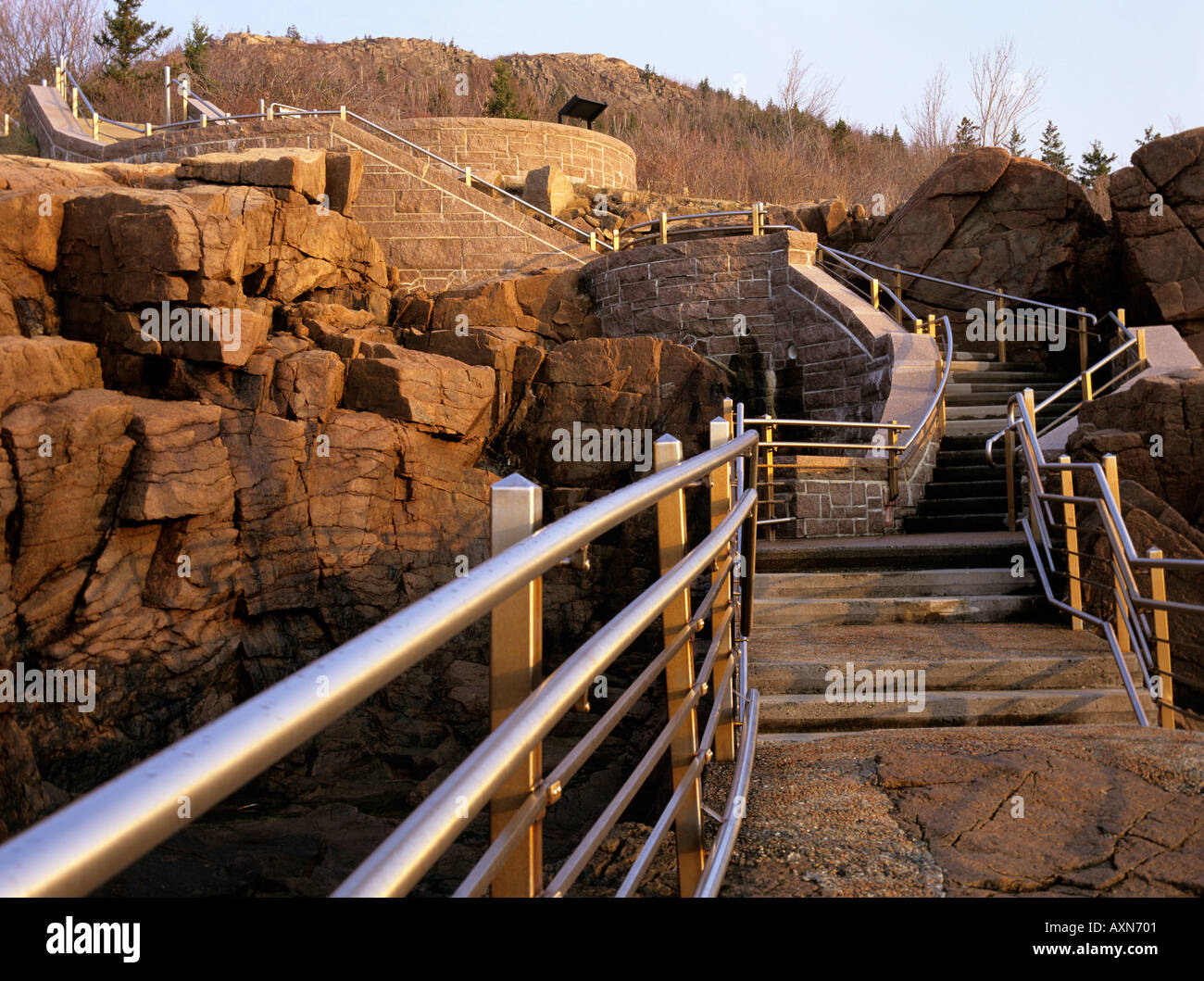 Acadia Nationalpark Maine USA Thunder Hole Stockfoto