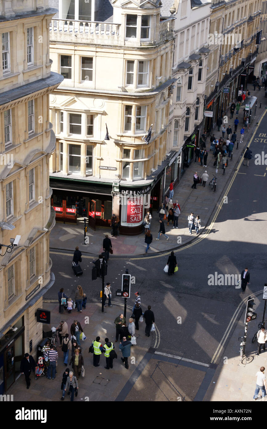 George Street und Magdalen St Oxford England Stockfoto