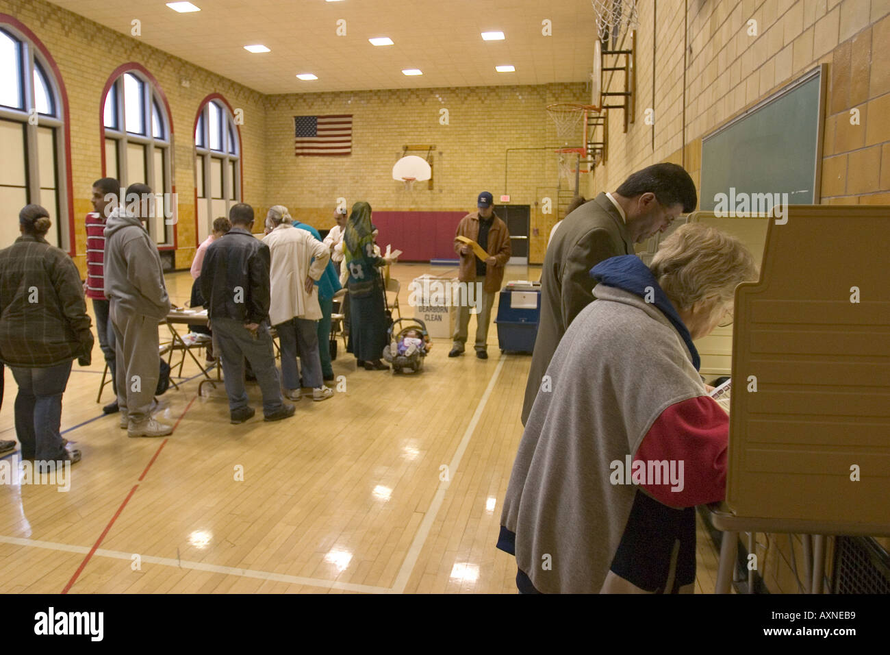 Arabische Amerikaner Abstimmung bei Präsidentschaftswahlen Stockfoto