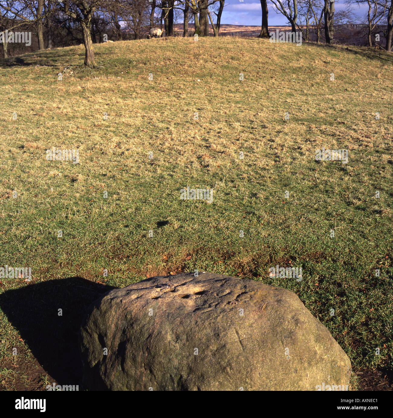 Eyam Grenzstein, Derbyshire, England Stockfoto