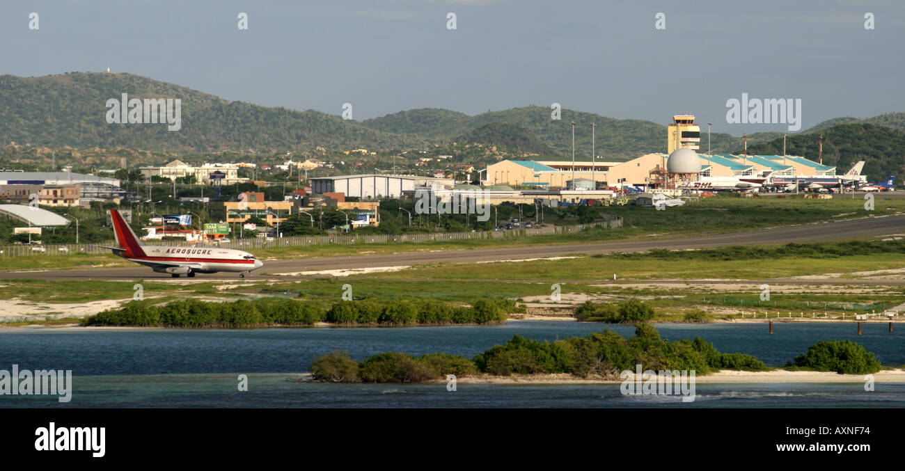 Flughafen Aruba Stockfoto