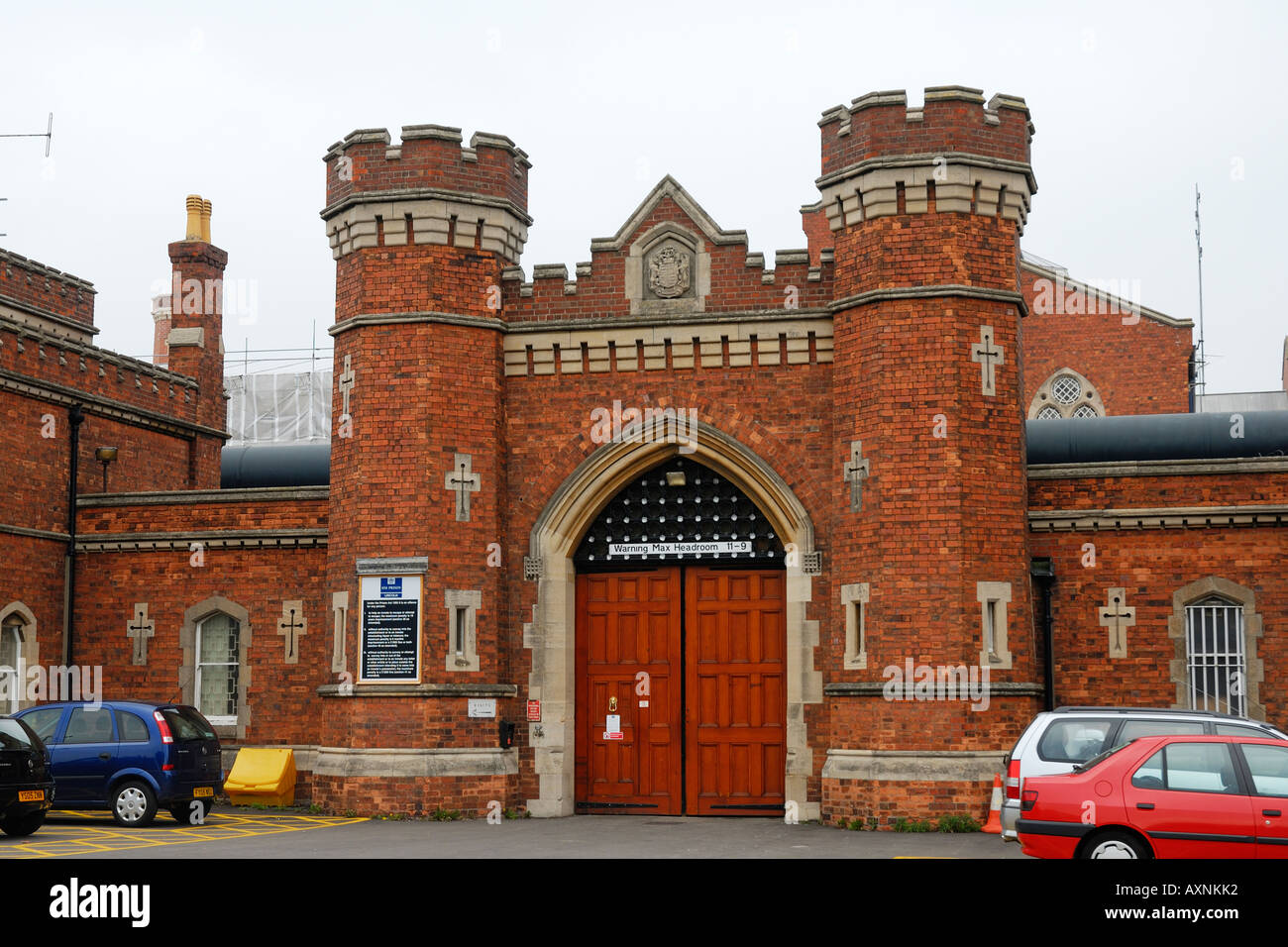 Die Eingangstore nach HMP Gefängnis Lincoln Lincolnshire England Stockfoto