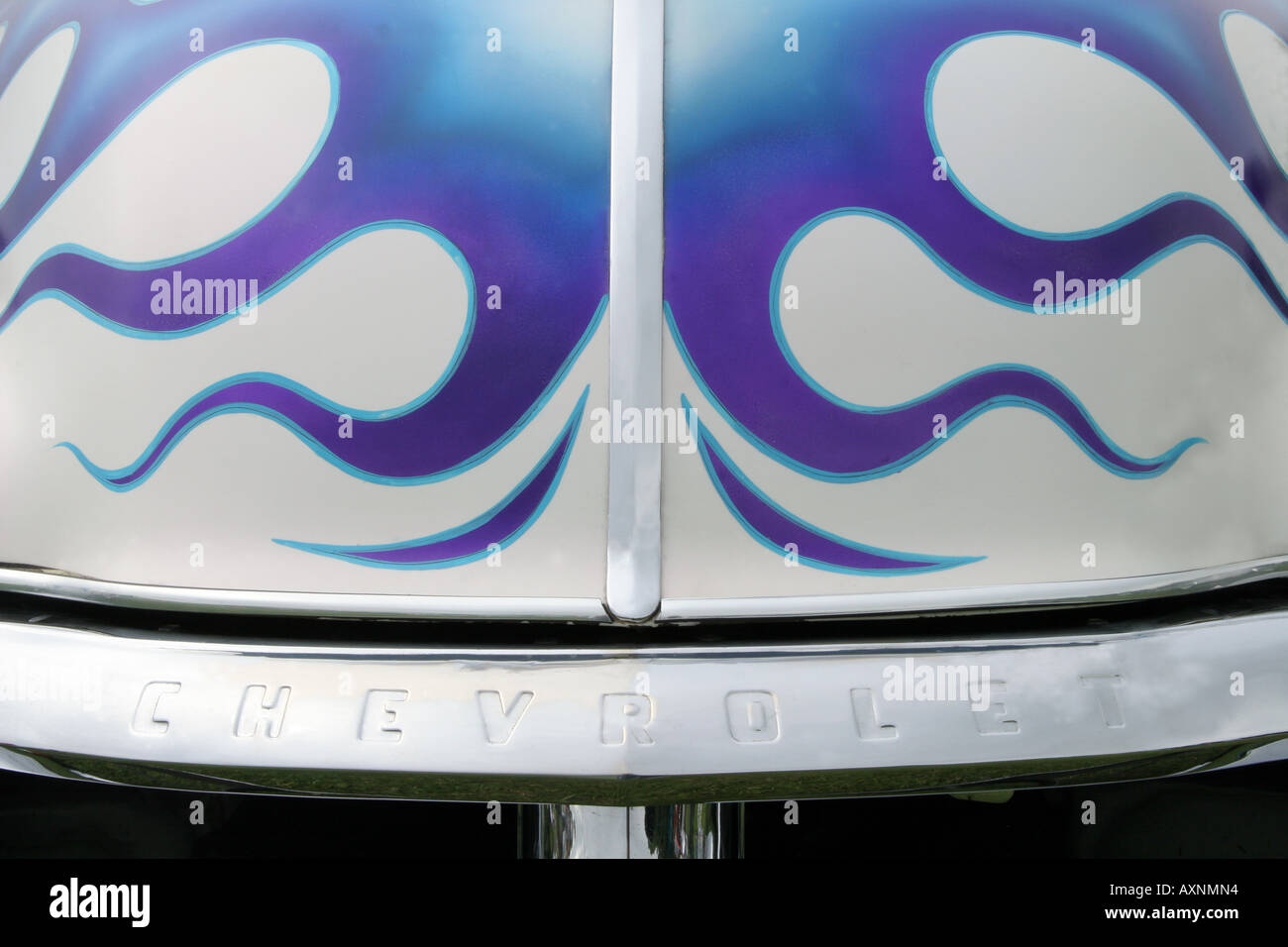 Angepasste Motorhaube Chevrolet Automobile Stockfoto